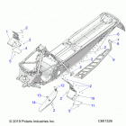 850 INDY XC 137 SC SELECT/INTL Chassis, clutch guard  /  footrests  /  running boards -...
