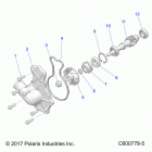 850 RUSH PRO-S SC SELECT (S20DCH8RS) Engine, water pump - s20dch8rs all options (600778-5)