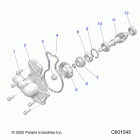 850 AXYS PRO-RMK 155/155 3 Engine, water pump - s21tdv8rs  /  8re all options (c601...