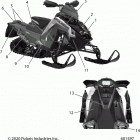 850 MATRYX SWITCHBACK ASSAULT 146/INTL (S21TLC8RS/8RE) Body, decal, turbo silver side panel w  /  blue accent -...