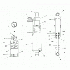 850 AXYS SWITCHBACK ASSAULT 144 ALL OPTIONS (S21EEC8RS) Suspension, shock, front track (black) - s21eec8rs all o...