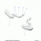 850 MATRYX SWITCHBACK ASSAULT 146/INTL (S21TLC8RS/8RE) Steering, hand guards - s21tlc8rs  /  8re all options (c...