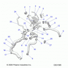 850 MATRYX SWITCHBACK ASSAULT 146/INTL (S21TLC8RS/8RE) Engine, cooling system - s21tlc8rs  /  8re all options (...