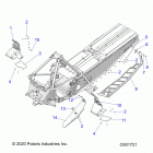 850 AXYS INDY XC 129 ALL OPTIONS (S21EKP8RS) Chassis, clutch guard  /  footrests  /  running boards -...