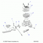 650 MATRYX INDY XC 137/INTL (S21TDP6RS/6RE) Brakes, master cylinder asm. - s21tdp6rs  /  6re (c60163...
