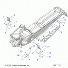 850 AXYS INDY XC 137 ALL OPTIONS (S21EDP8RS) Chassis, clutch guard  /  footrests  /  running boards -...