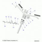 850 MATRYX SWITCHBACK ASSAULT 146/INTL (S21TLC8RS/8RE) Steering, upper and handlebar asm. - s21tlc8rs  /  8re a...