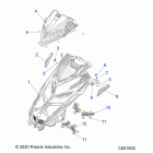 850 MATRYX SWITCHBACK ASSAULT 146/INTL (S21TLC8RS/8RE) Body, hood asm. - s21tlc8rs  /  8re all options (c601602...