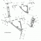 850 AXYS PRO-RMK 155/155 3 Suspension, control arms, shock mntg, and spindle - s21e...