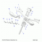 850 INDY 129 XCR SC SELECT Steering, upper and handlebar asm. - s20ekl8rs all optio...