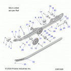 550 INDY EVO 121 ES (S21CBU5BSL) Suspension, rail, lh  /  rh - s21cbu5bsl (c600822)