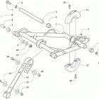 M 8000 MOUNTAIN CAT 153 BLACK [S2019M8HMCUSB] Rear suspension front arm assembly [106669]
