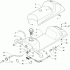 ZR 120 BLACK [S2019ZRAAAUSB] Gas tank, seat, and taillight assembly [107431]