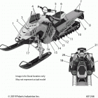 850 AXYS PRO RMK 155/155 3 Body, decal, snow check, blk side panel w  /  blue accen...