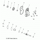 600 RACER/INTL Engine, water pump - s20mdx6jsa  /  6jea (49snowwateroil...