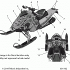 800 SWITCHBACK ASSAULT 144 SC SELECT (S20EEC8PS) Body, decal, snow check, black side panel w  /  blk,titn...