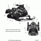 850 INDY XC 137 SC SELECT/INTL Body, decal, midnight blue side panel, 40th anniv - s20e...