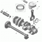 002 - WAKE PRO 230 01- engine - crankshaft and pistons -  1630 scic
