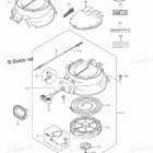 DF 25EL Magneto Cover  /  Recoil Starter  /  Silencer