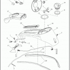 FLHT 1FVC ELECTRA GLIDE STANDARD (2021) CONSOLE, FUEL TANK - FLHT, FLHTK, FLHX, FLH, FLTRK AND F...