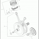 FLHTCUTGSE 1TBH CVO TRI GLIDE (2021) PISTONS AND FLYWHEEL ASSEMBLY - MILWAUKEE-EIGHT® 117 ENG...