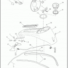 FLHTCU 1FCC ELECTRA GLIDE ULTRA CLASSIC (2019) CONSOLE, FUEL TANK - FLHT, FLHTCU, FLHTK, FLHTKL, FLHX, ...