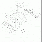 FLDE 1YCJ DELUXE (2019) FENDERS AND SUPPORTS, REAR  - FLDE, FLHC, FLHCS