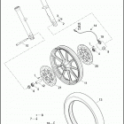 XL1200NS 1LP3 IRON 1200 (2018) WHEELS, FRONT, CAST - XL883L, XL883N, XL1200CX, XL1200NS...