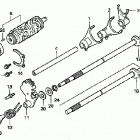 TRX350TE Вал и вилки  коробки передач