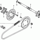 TRX400EX Rear axle@drive chain