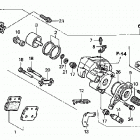 TRX400EX Задний суппорт тормозной