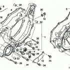 TRX500TM Крышка картера задняя