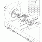 Grizzly 700 FI 4wd Hunter YFM7FGHY Заднее колесо 2