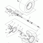 YFZ450RYL/YFZ450RYW Заднее колесо