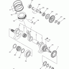 Grizzly 550 FI EPS 4WD Hunter  YFM5FGPHY Коленчатый вал и Поршень