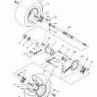 Raptor 350 YFM35RBW Заднее колесо