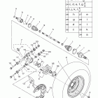Grizzly 700 FI 4wd Hunter YFM7FGHY Заднее колесо