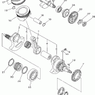 Grizzly 700 4WD YFM7FGPX-C Коленчатый вал и Поршень