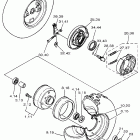 Raptor 50 YFM50RT Переднее колесо