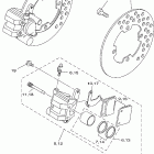 Kodiak 400 4X4 Передний тормозной суппорт