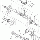 Bruin 350 YFM35BAV Коленчатый вал и Поршень