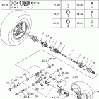 Grizzly 660 4WD YFM66FAV-D Заднее колесо