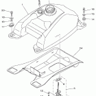 Grizzly 450 4WD YFM45FGW-C Топливный бак
