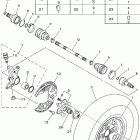 Grizzly 700 4WD EPS YFM7FGPW-B Переднее колесо