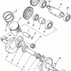 Blaster 200 YFS200T Коленчатый вал и Поршень