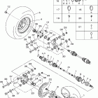 Kodiak 400 4WD YFM4FAV Заднее колесо