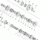 Blaster 200 YFS200T Трансмиссия