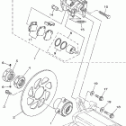 RAPTOR 660 -YFM660RS-B Задний суппорт тормозной