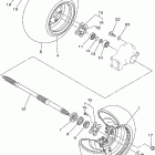 Wolverine 350 YFM350FXT Заднее колесо