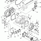 Rhino 660 Hardwoods Крышка картера двигателя